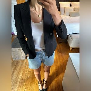 Classic black structured blazer